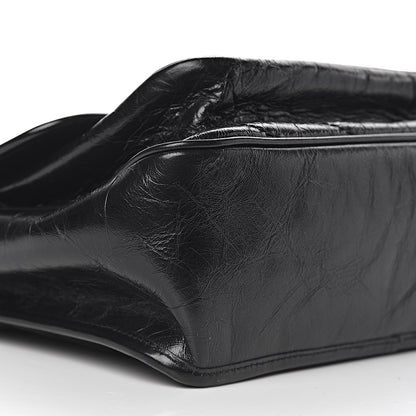 Saint Laurent Crinkled Calfskin Matelasse Monogram Medium Niki Chain Satchel Black 8 of 10