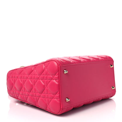 Christian Dior Lambskin Cannage Medium Lady Dior Fuchsia 3 of 8