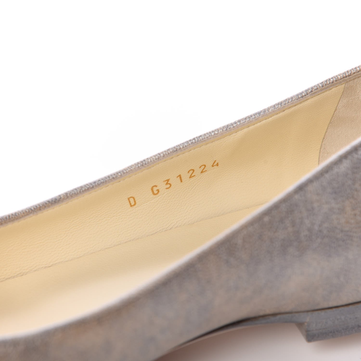 Chanel Metallic Lambskin Grosgrain Camellia Cap Toe Ballerina Flats 39.5 Beige 7 of 10