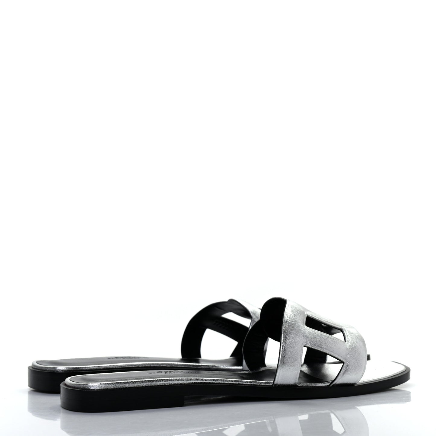 Metallic Nappa Omaha Sandals 36 Argent