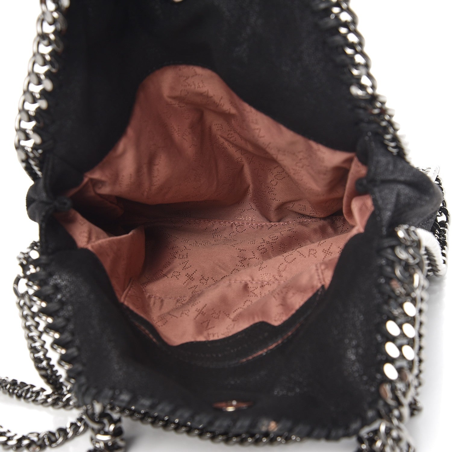 Stella McCartney Shaggy Deer Mini Falabella Stone Embellished Crossbody Tote Black 5 of 7