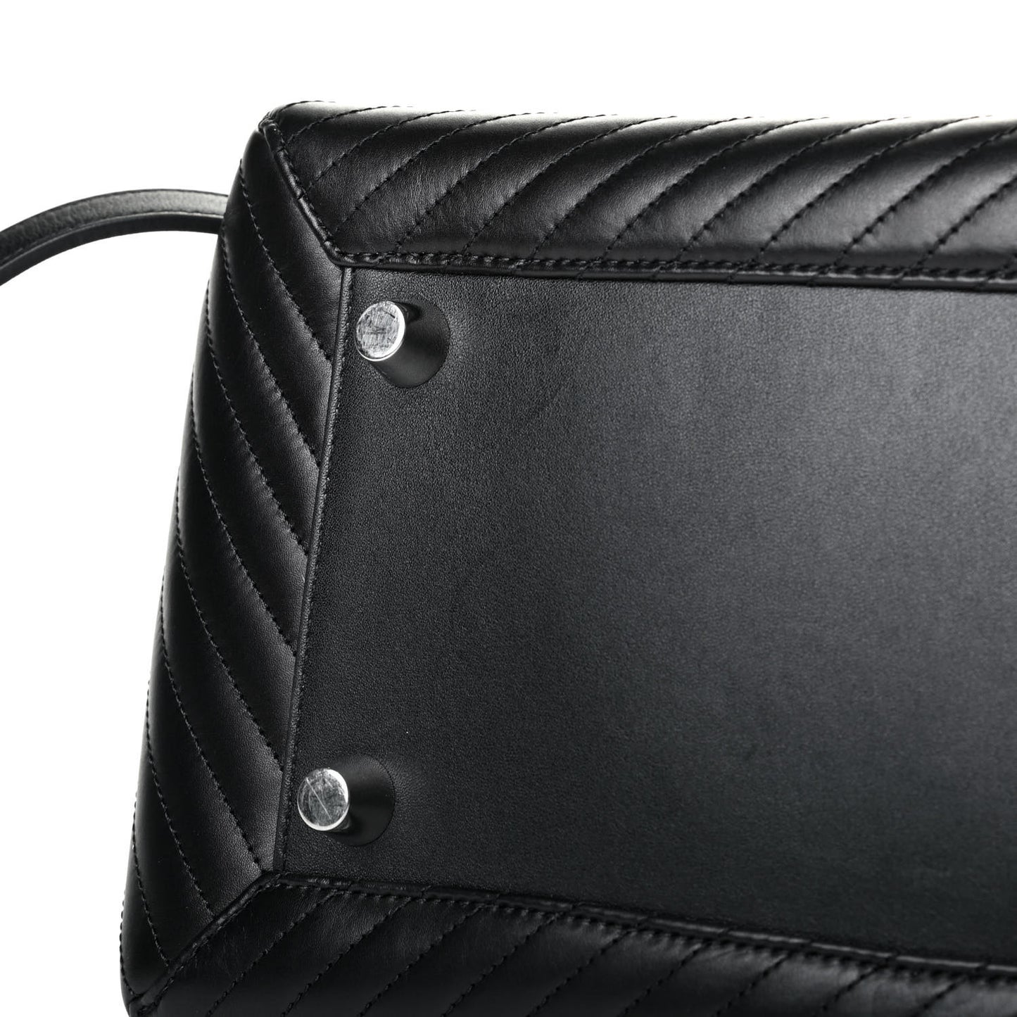 Calfskin Diagonal Quilted Mini Belt Bag Black