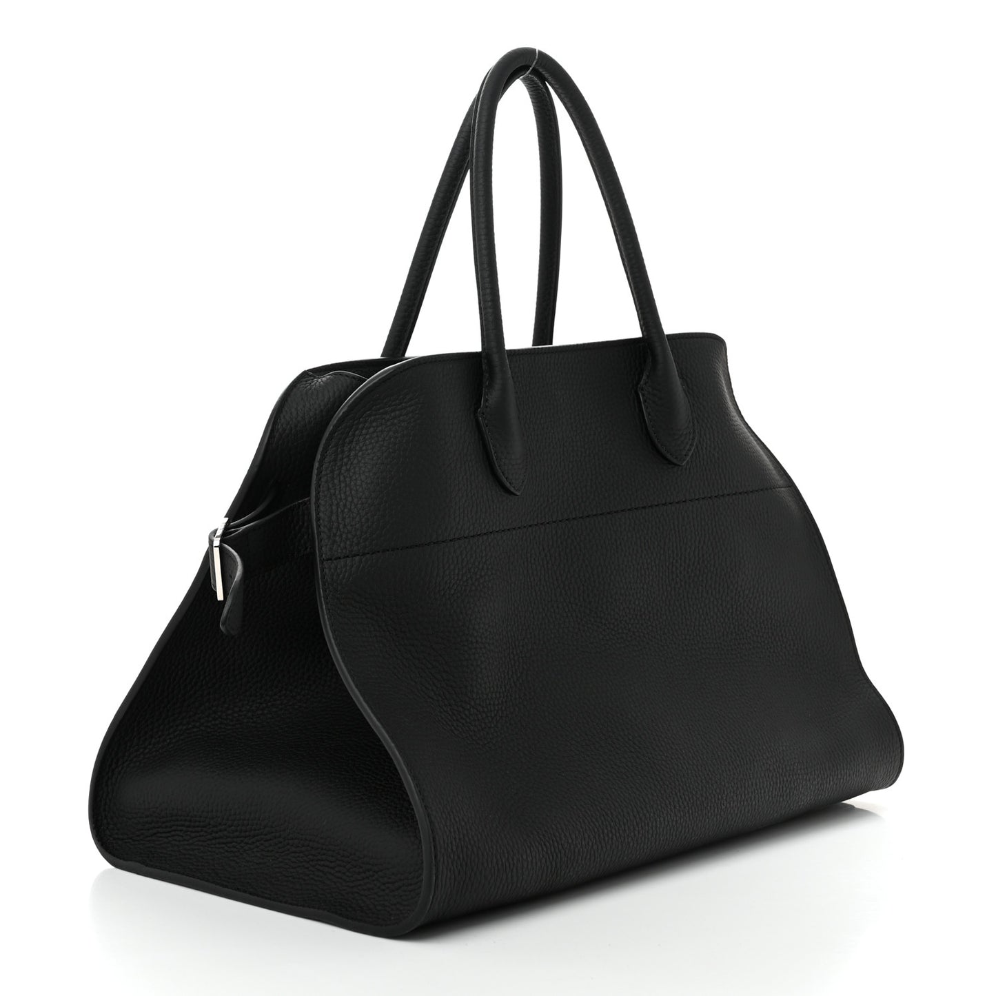 Matte Grained Calfskin Soft Margaux 15 Black