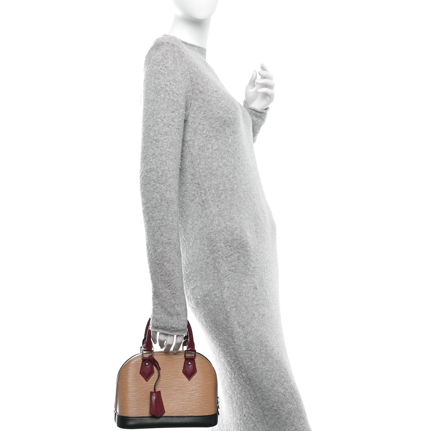 Louis Vuitton Epi Tri-Color Alma BB Vanilla Fuchsia Black 2 of 15