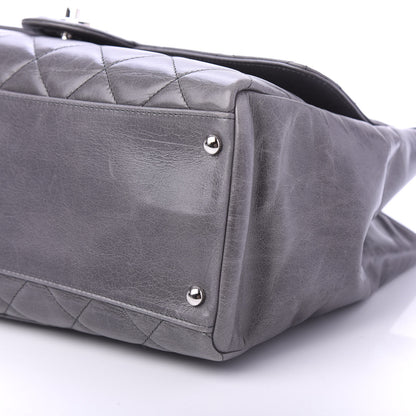 Chanel Glazed Calfskin Quilted Small CC Delivery Tote Grey 7 of 10