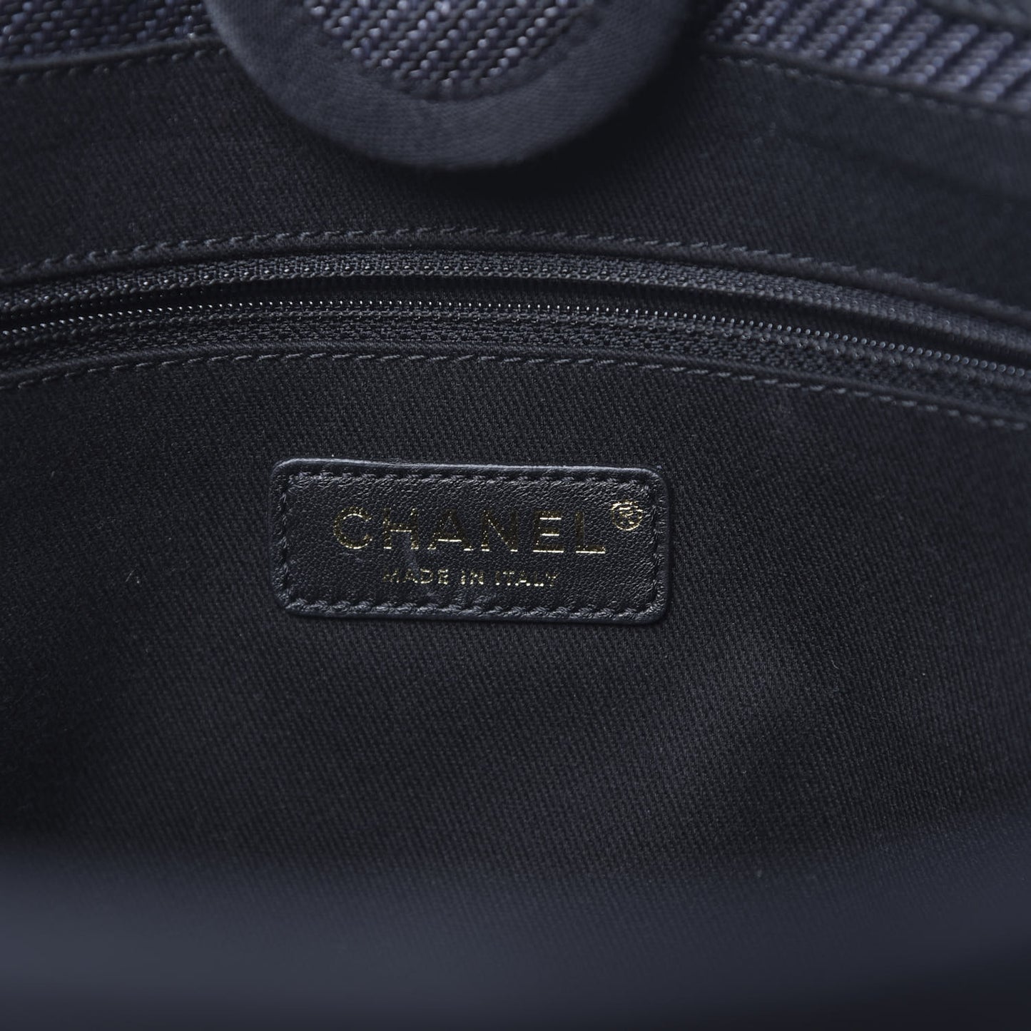 Mixed Fibers Calfskin Small Deauville Tote Black