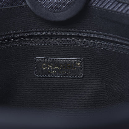 Chanel Mixed Fibers Calfskin Small Deauville Tote Black 6 of 11