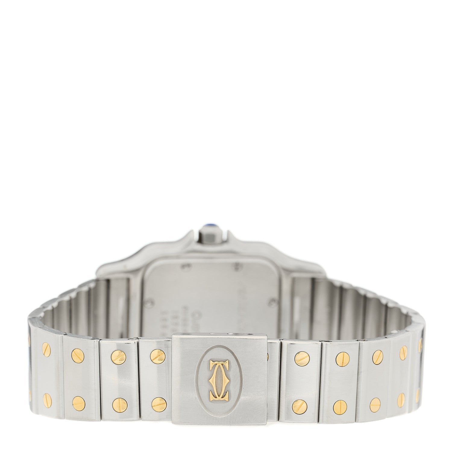 Cartier Stainless Steel 18K Yellow Gold 29mm Santos De Cartier Galbee Quartz Watch 3 of 4