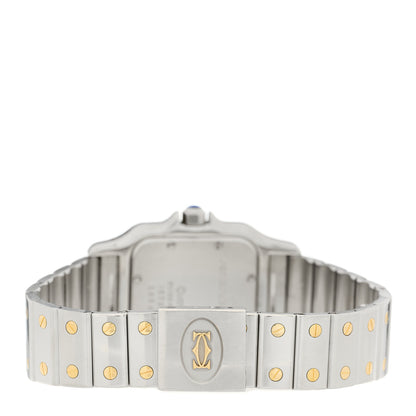 Cartier Stainless Steel 18K Yellow Gold 29mm Santos De Cartier Galbee Quartz Watch 3 of 4