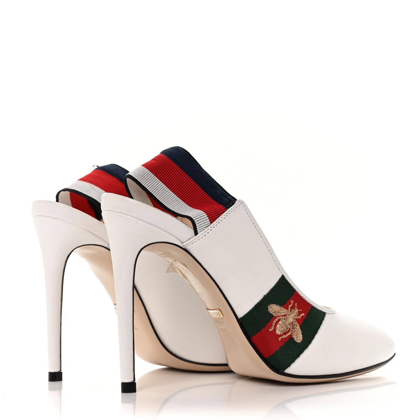 Malaga Kid Web Sylvie High Heel Slingback Pumps 37.5 White