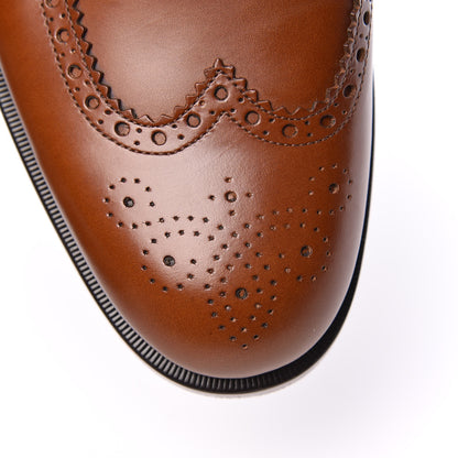 Gucci Calfskin Web Bee Embroidered Mens Lace Up Brogue Wingtip Derby Shoes 7.5 Cuir 14 of 17