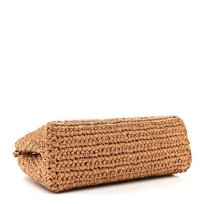 Chanel Braided Raffia Nano Kelly Flap Bag Dark Beige 4 of 11
