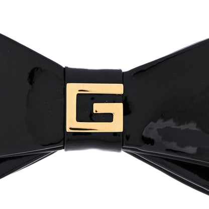 Gucci Patent G Bow Choker Necklace Black Gold 5 of 5