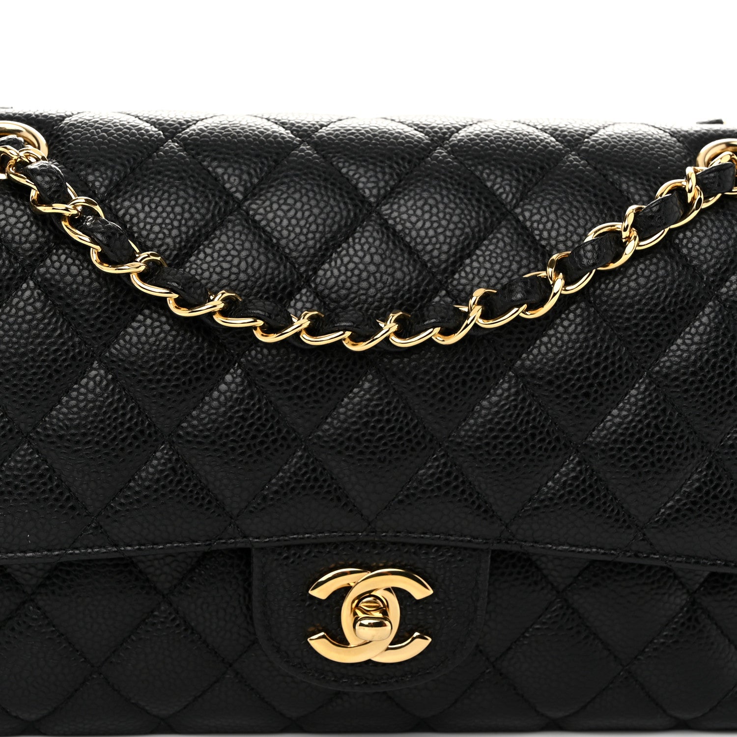 Chanel Caviar Quilted Medium Double Flap Black 8 of 10