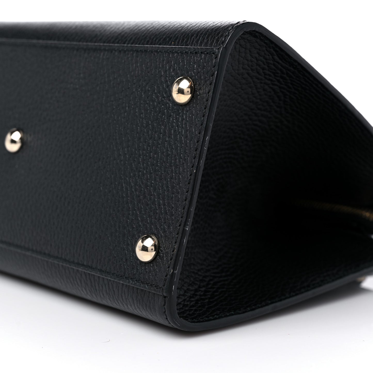 Dollar Calfskin Medium Soho Top Handle Satchel Black