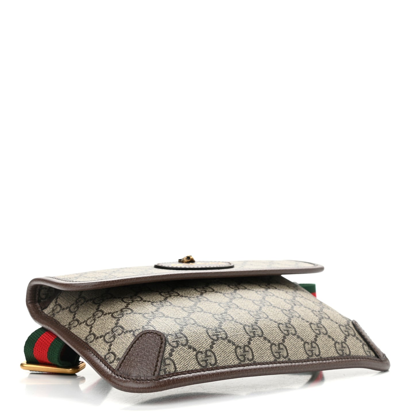 GG Supreme Monogram Neo Vintage Web Belt Bag Brown