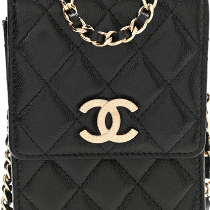 Chanel Caviar Quilted Classic Phone Holder Black 8 of 11