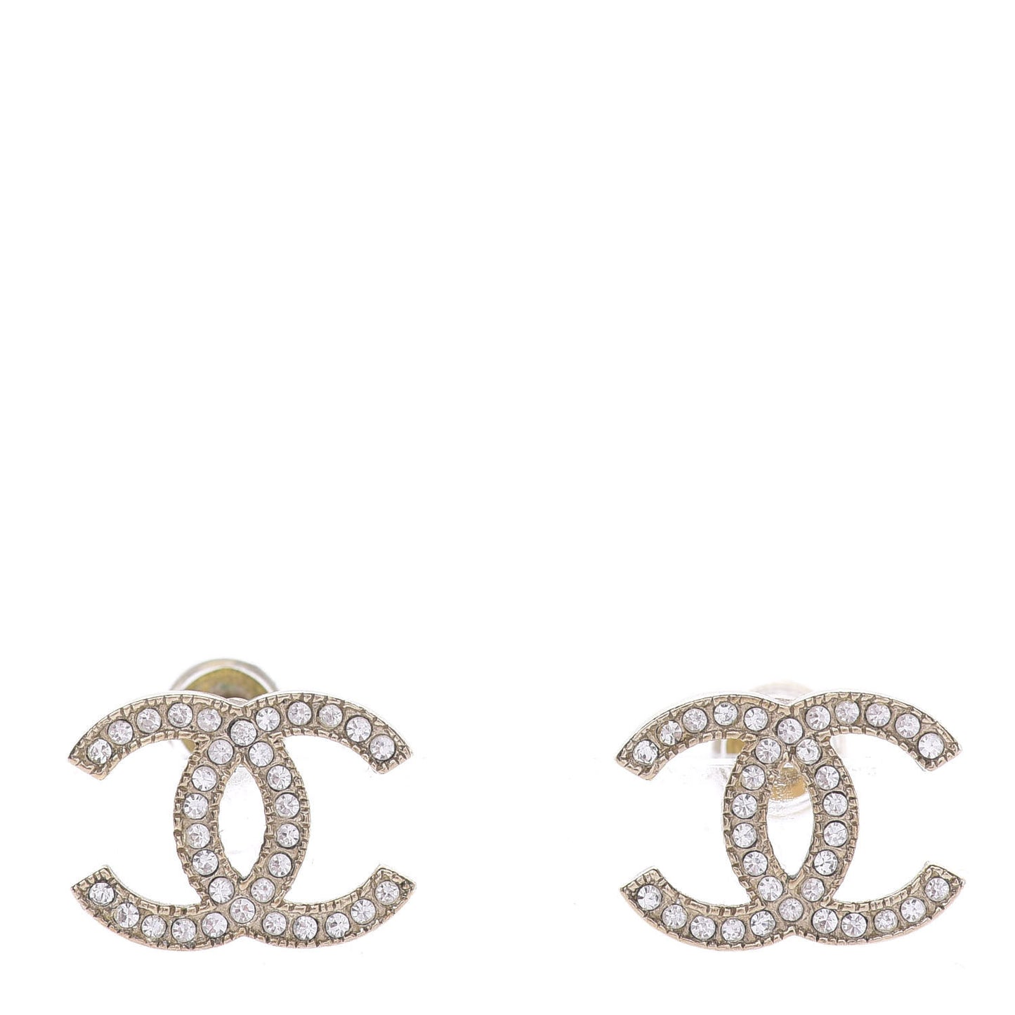 Crystal CC Earrings Gold