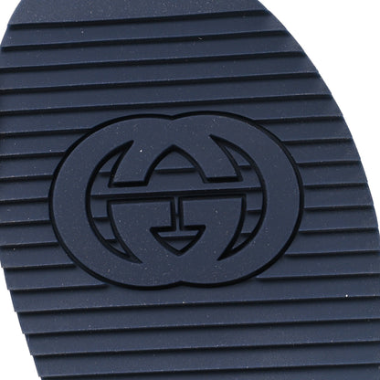 Gucci Monogram Criss Cross Platform Slide Sandals 37 Beige Blue 7 of 10