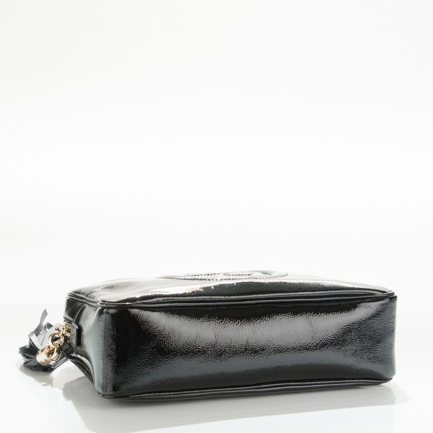 Soft Patent Small Soho Bowler Black