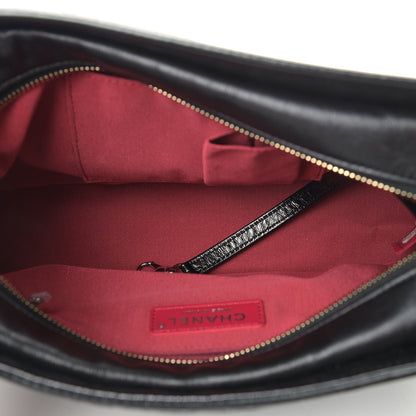 Chanel Aged Smooth Calfskin Quilted Medium Gabrielle Logo Hobo Black 4 of 9