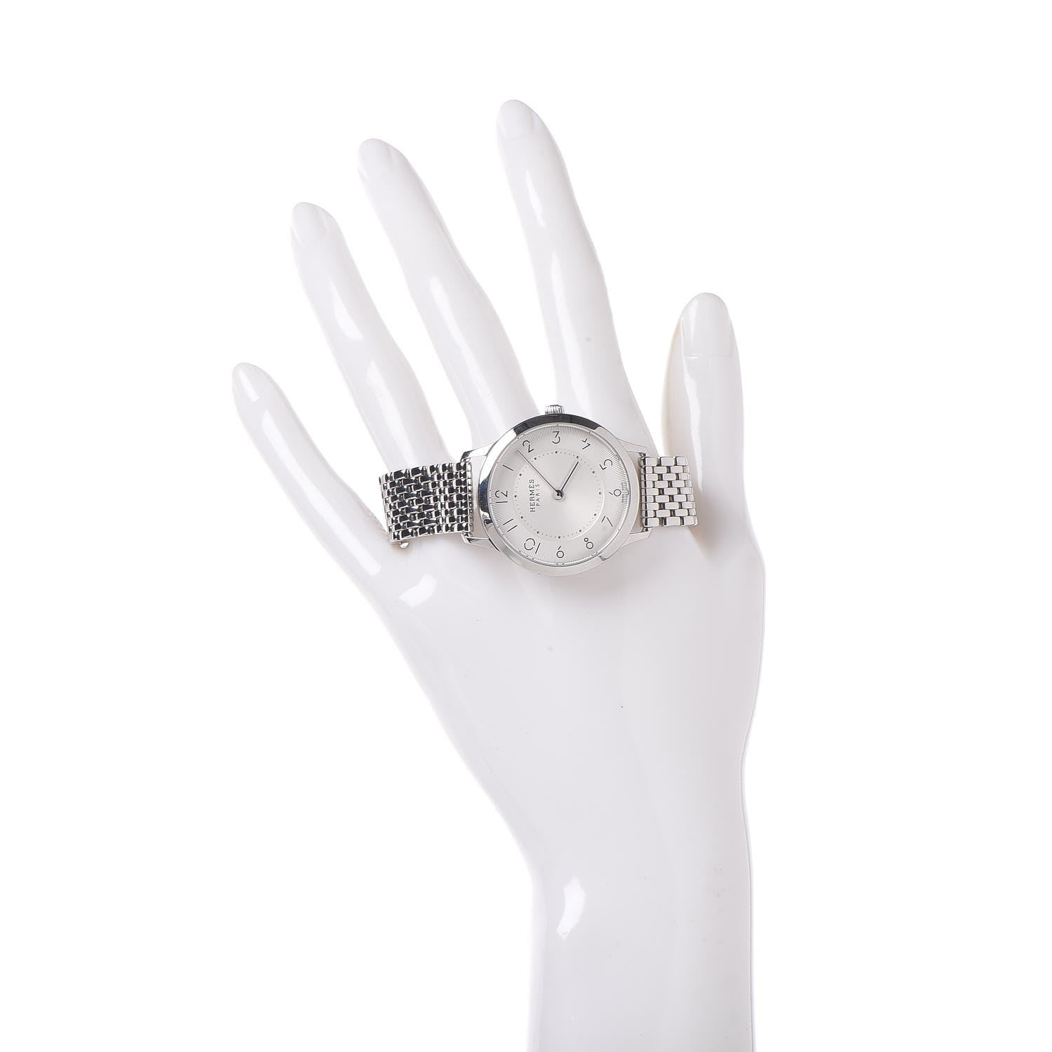 Hermes Stainless Steel 32mm Slim d'Hermes Quartz Watch Silver 2 of 7