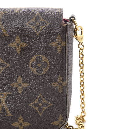 Louis Vuitton Monogram Pochette Felicie Chain Wallet Fuchsia 16 of 24
