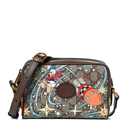 Gucci X DISNEY GG Supreme Monogram Donald Duck Interlocking G Shoulder Bag Beige Multicolor New Acero 1 of 12
