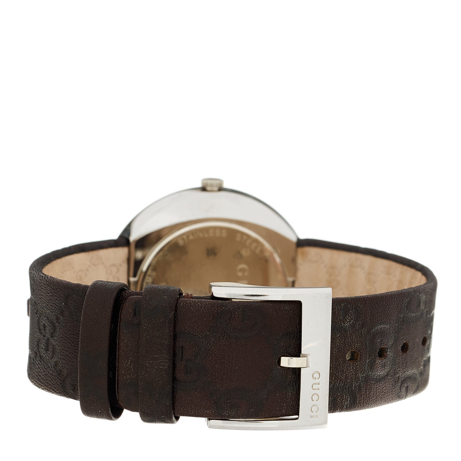 Gucci Stainless Steel Calfskin 35mm U-Play Quartz Watch Brown 3 of 5