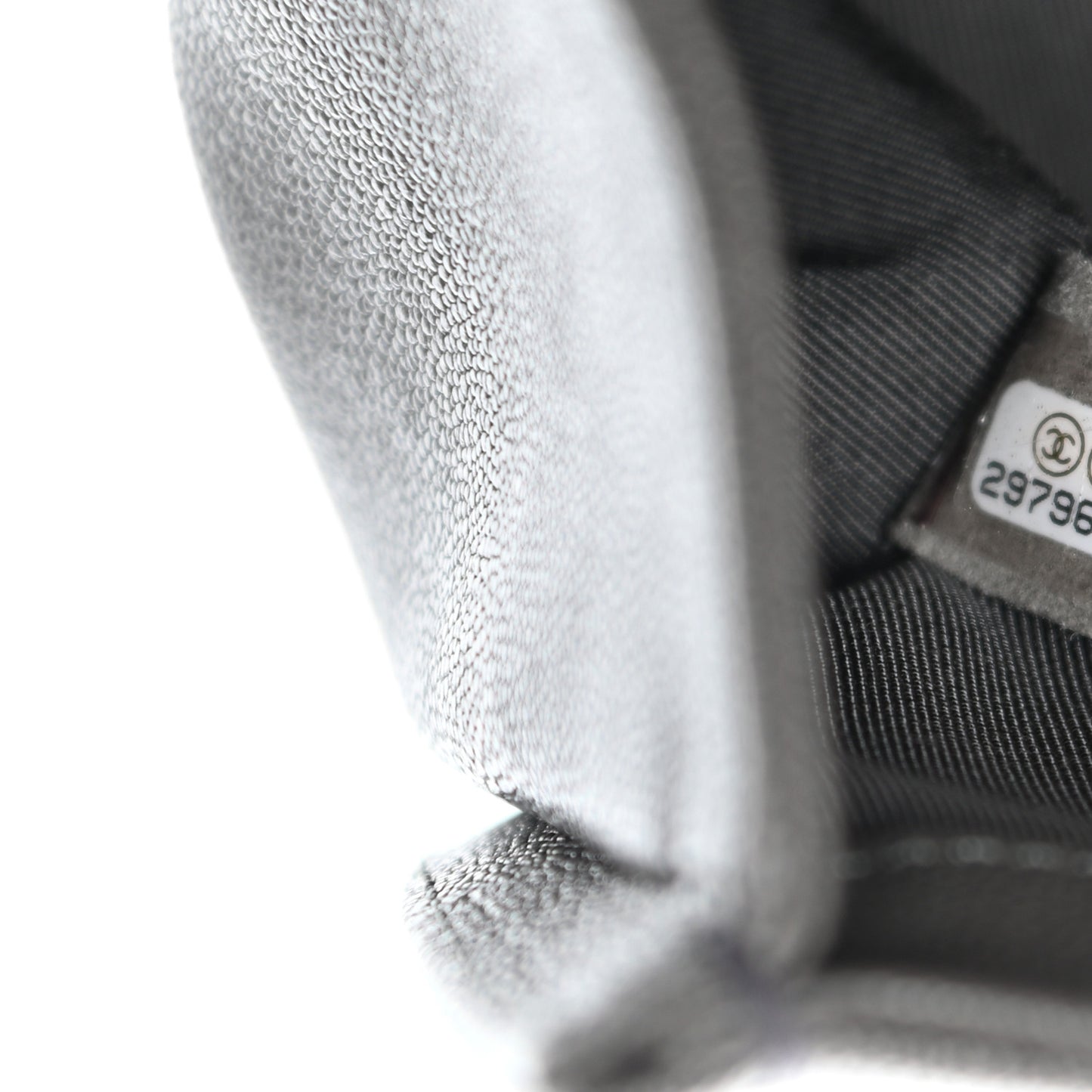 Caviar Quilted Medium Boy Flap Grey
