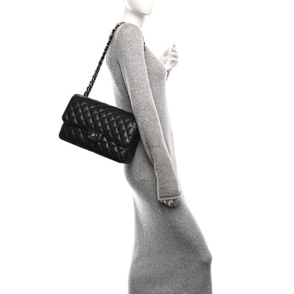 Chanel Caviar Quilted Jumbo Double Flap Black 2 of 10