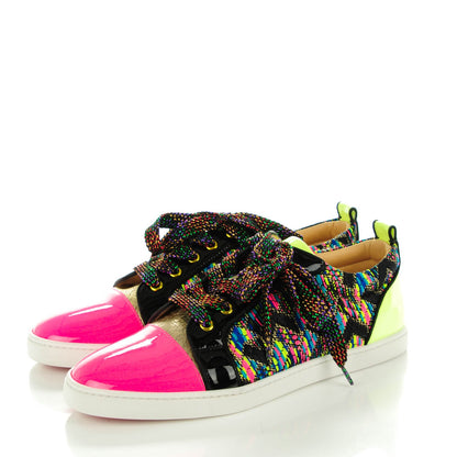 Christian Louboutin Patent Calfskin Lame Gondoliere Flat Sneakers 40.5 Multicolor 3 of 9