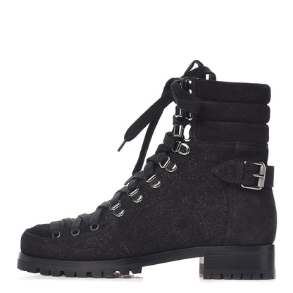 Christian Louboutin Crosta Star Who Runs Flat Boots 36.5 Black 1 of 9
