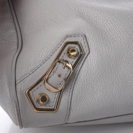 Balenciaga Chevre Gold Metallic Edge Hardware Velo Gris Perle 8 of 13