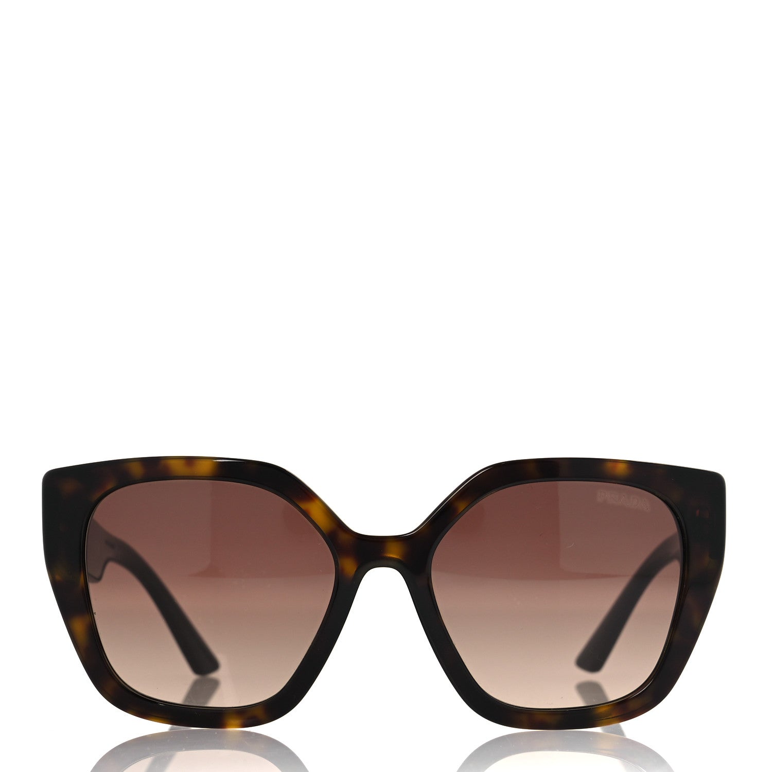 Prada Acetate Cat Eye Sunglasses SPR 24X Havana 2 of 8
