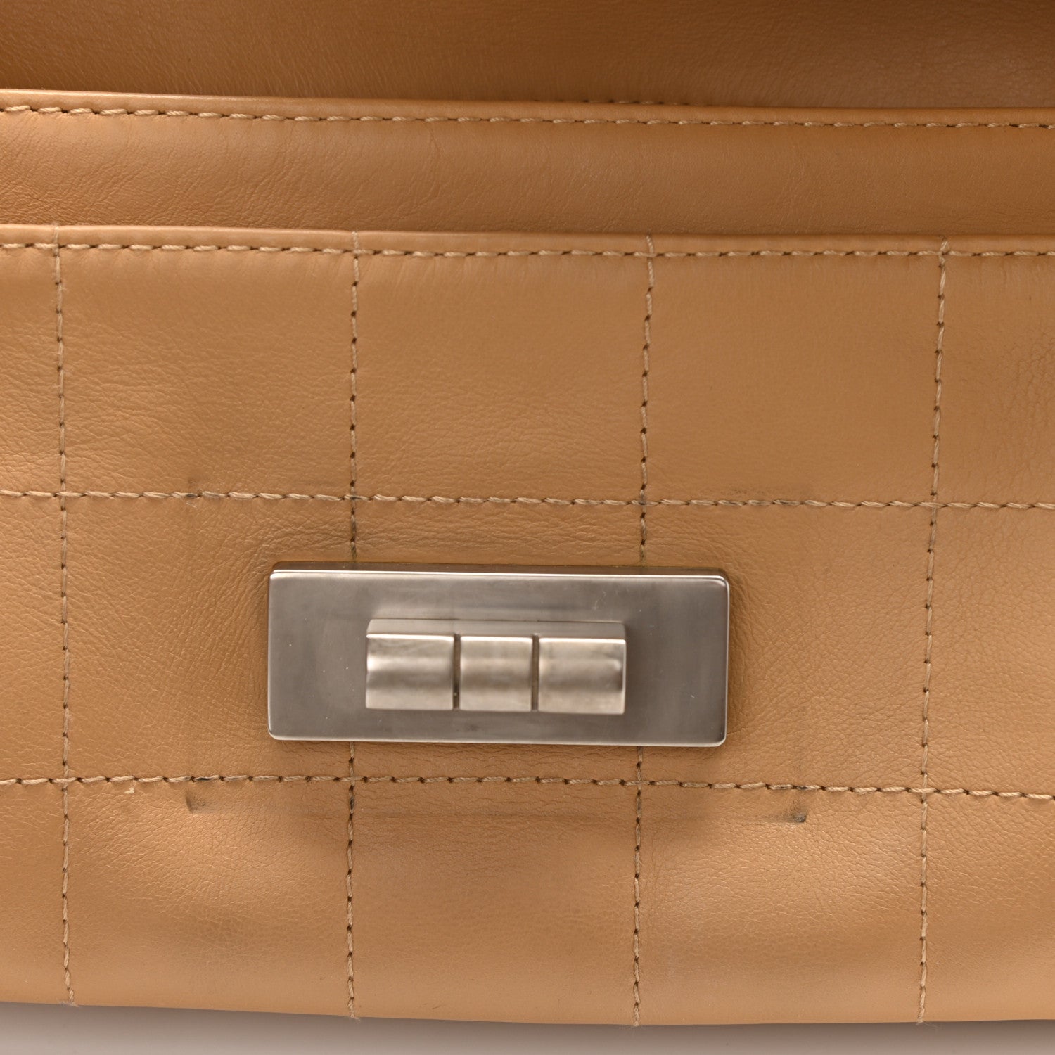 Chanel Calfskin Square Stitched Mademoiselle Shoulder Bag Tan 11 of 11