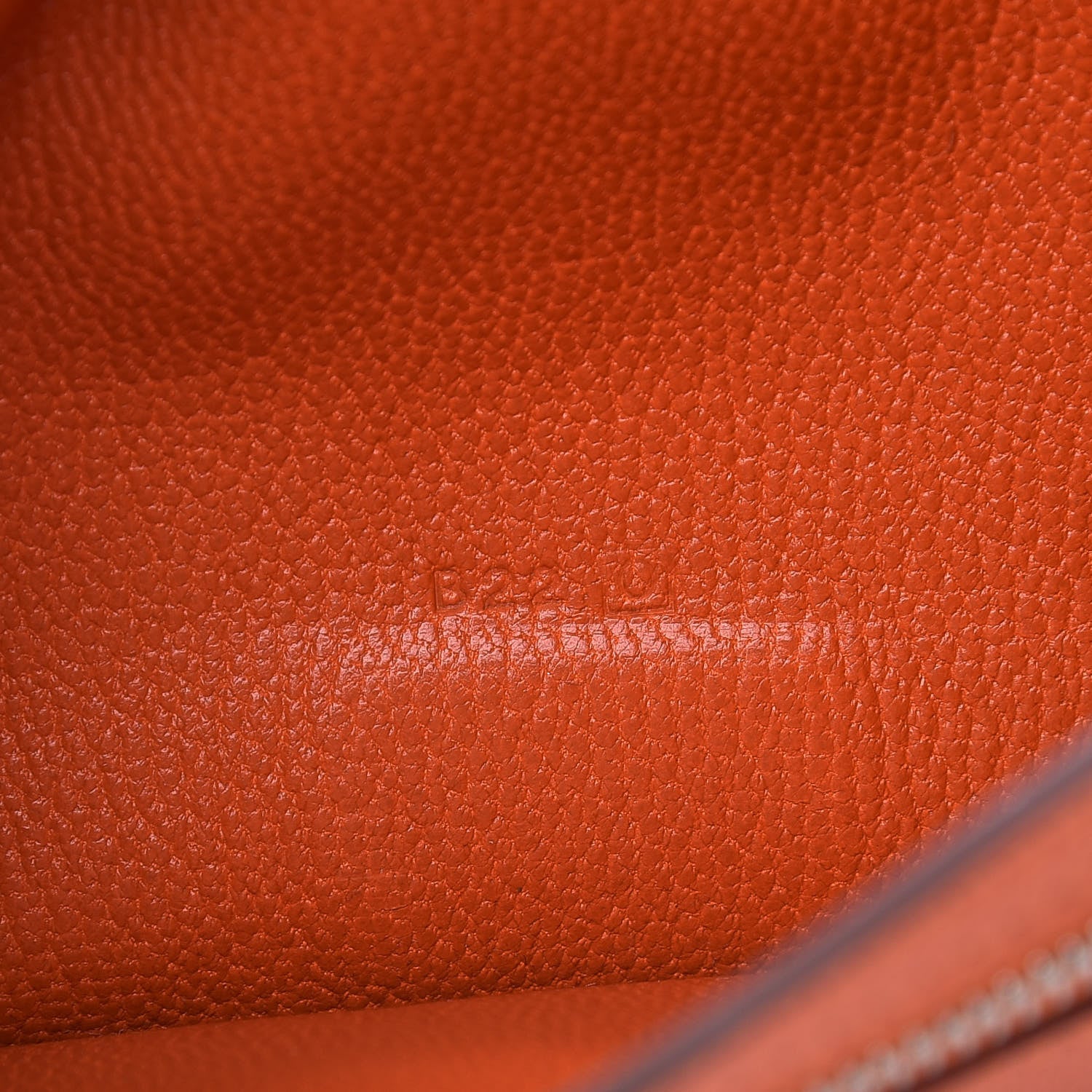 Hermes Shiny Alligator Bearn Wallet Orange 7 of 10