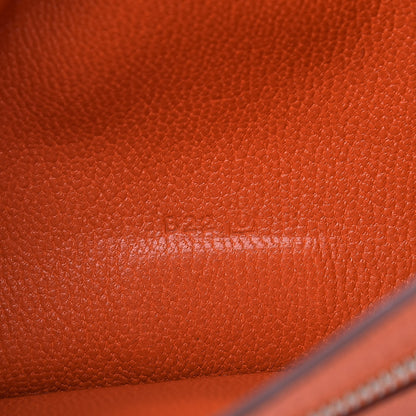Hermes Shiny Alligator Bearn Wallet Orange 7 of 10