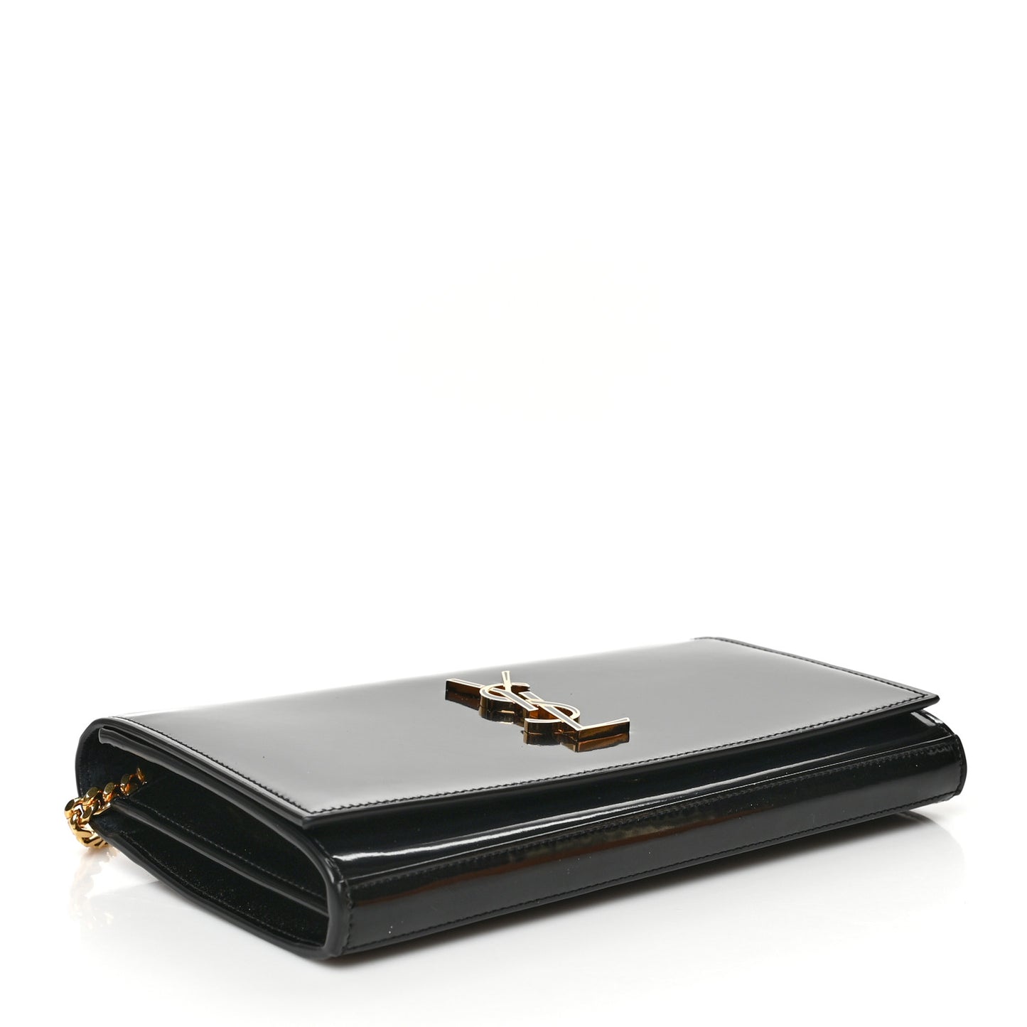 Patent Calfskin Monogram Kate Wallet On Chain Black