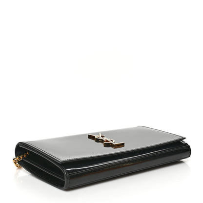 Saint Laurent Patent Calfskin Monogram Kate Wallet On Chain Black 3 of 6