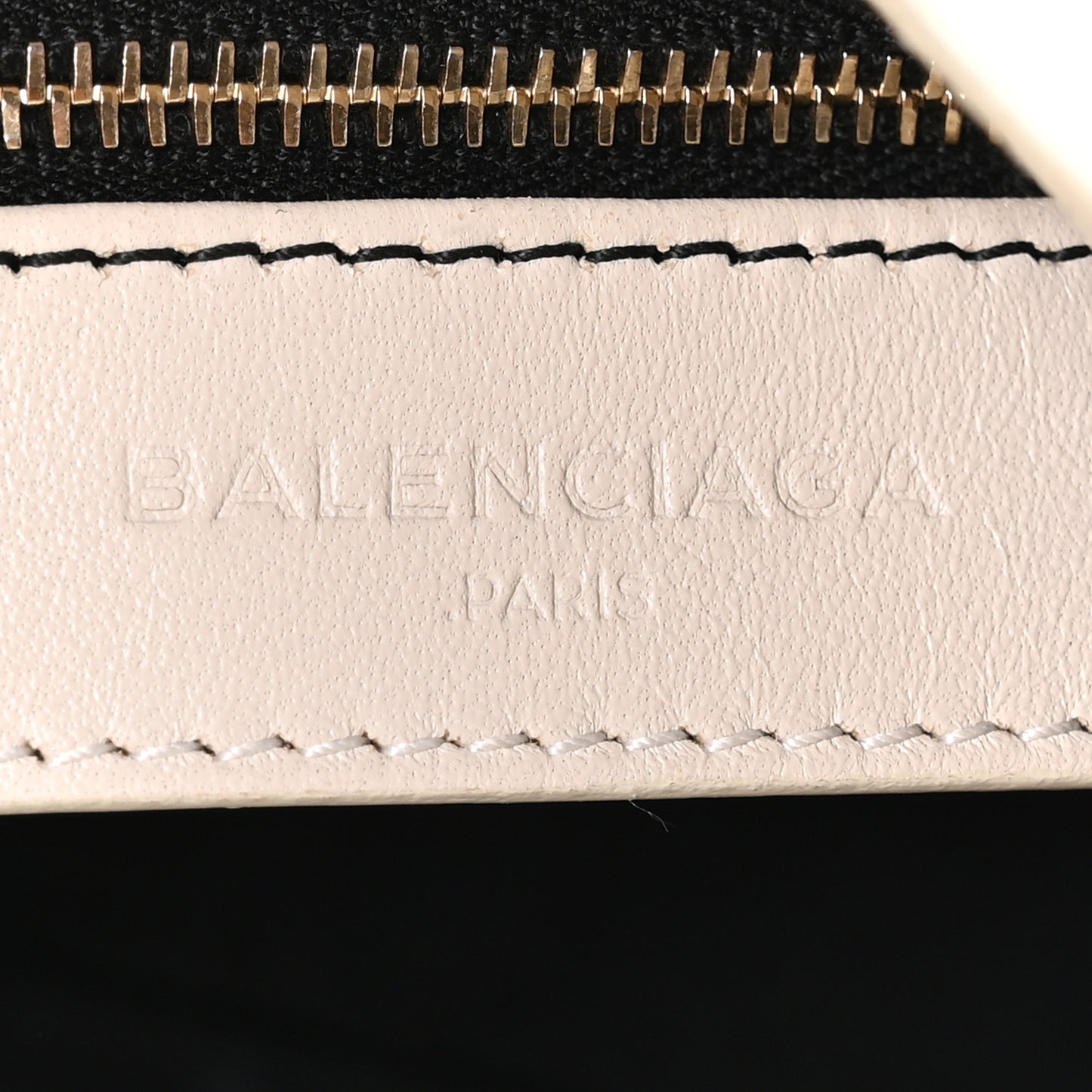 Chevre Gold Metallic Edge Hardware Mini City Ivory