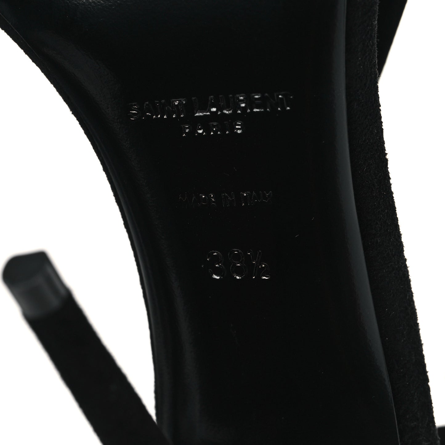 Suede Deva 105 Ankle Strap Sandals 38.5 Black