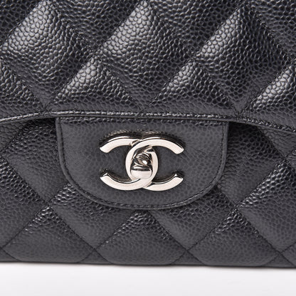 Chanel Caviar Quilted Jumbo Double Flap Black 12 of 12