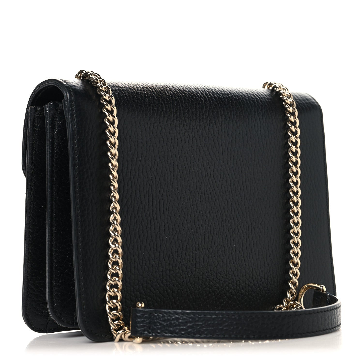 Gucci Dollar Calfskin Small Interlocking G Shoulder Bag Black 3 of 11
