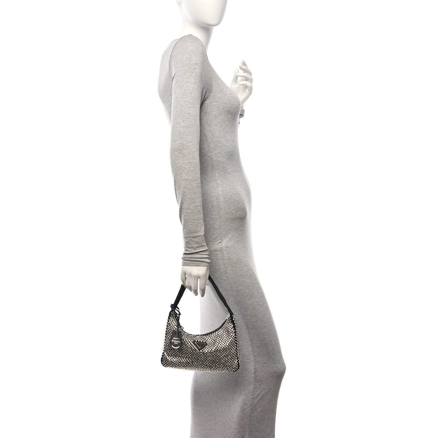 Prada Satin Crystal Mini Re-Edition 2000 Bag Cristal 2 of 13