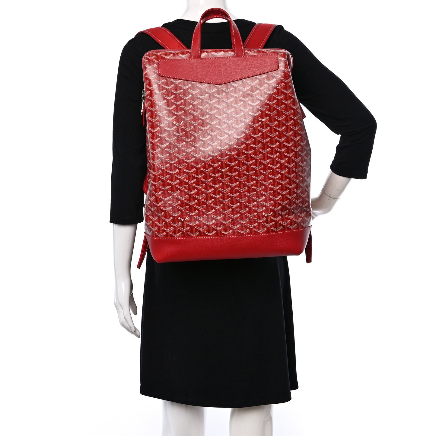 Goyardine Calfskin Cisalpin MM Backpack Red