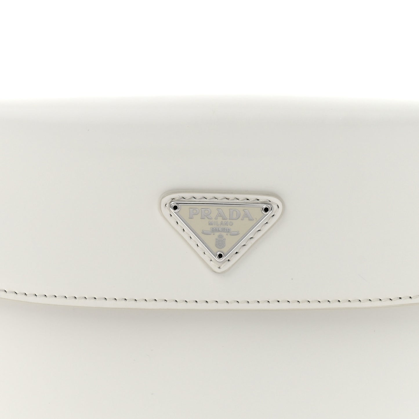 Spazzolato Cleo Flap Shoulder Bag White