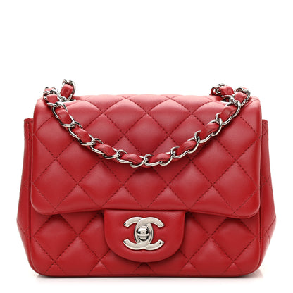 Chanel Lambskin Quilted Mini Square Flap Red 1 of 9