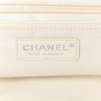 Chanel Lambskin Cells Accordion Tote Dark White 6 of 13