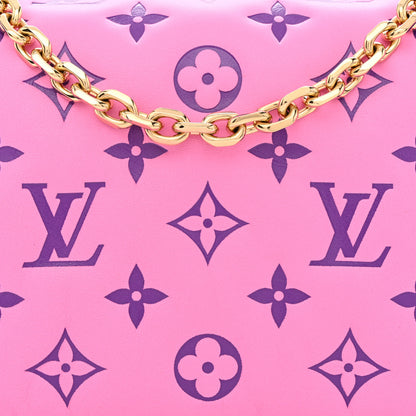Louis Vuitton Lambskin Embossed Monogram Vuittamins Pochette Coussin Rose Violet 7 of 9